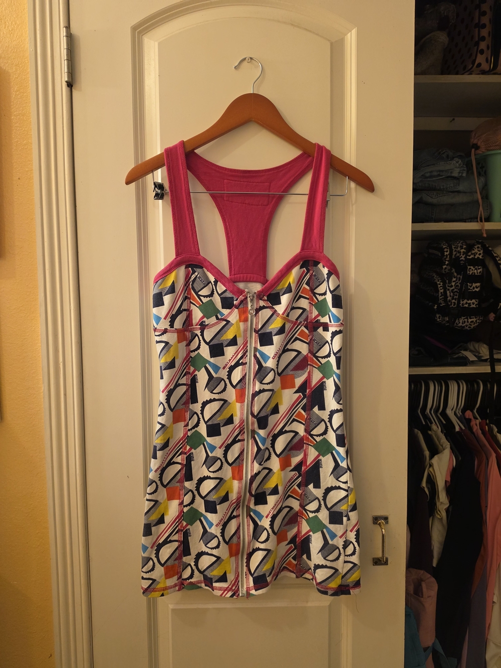 Rocawear Pink Multicolor Geometric Mini Dress
